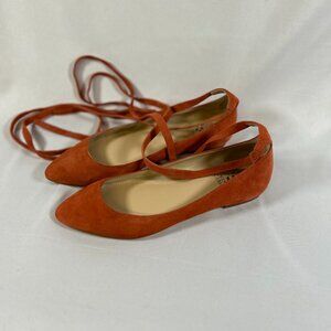 Vince Camuto coral lace up leg tie flats woman's sz 7M